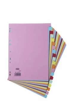 Elba A4 Card Dividers 20 Part Assorted