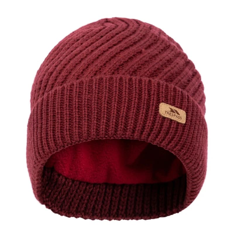 Trespass Twisted Knitted Beanie Red female