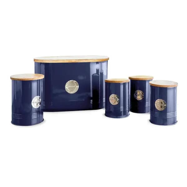 Tower 5pce Round Storage set - Blue M