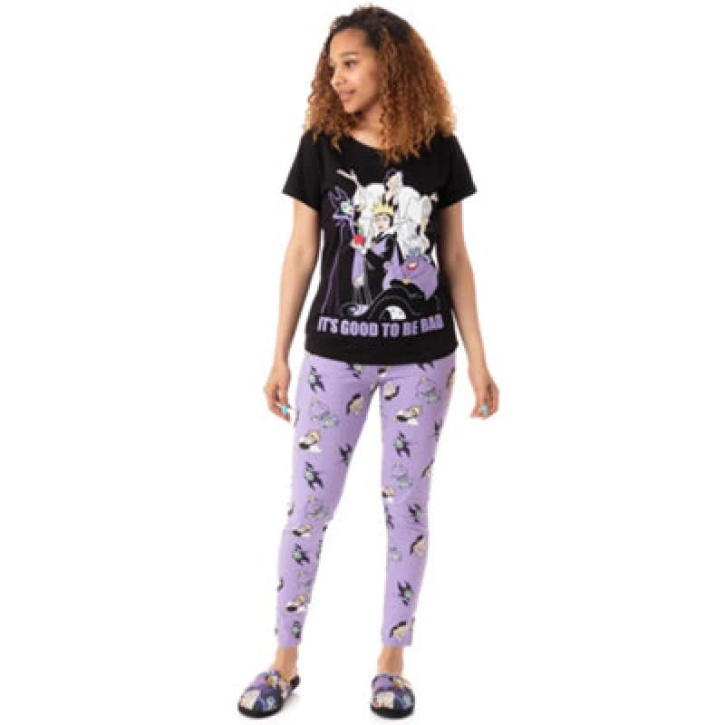 Disney Short Sleeve Long Leg Pyjama Set Black
