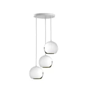 Malaga Cluster Pendant Ceiling Light White, 32cm, 3x E27