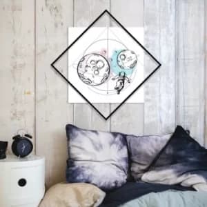 Future Walk Multicolor Decorative MDF Painting