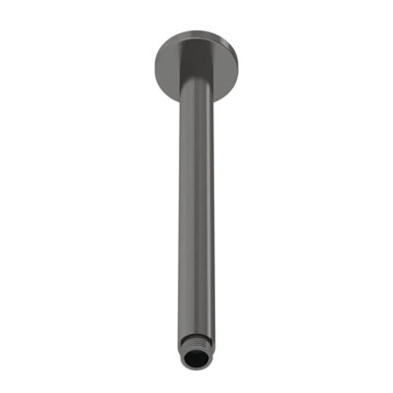 Balterley Round Ceiling Mount Shower Arm Brushed Pewter 300mm Silver
