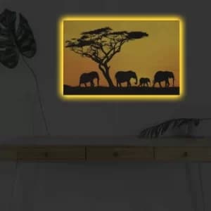 4570DHDACT-034 Multicolor Decorative LED Lighted Canvas Painting
