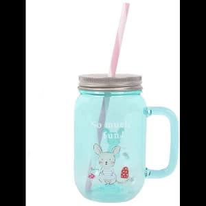 Marvin Turquoise Drinking Jar