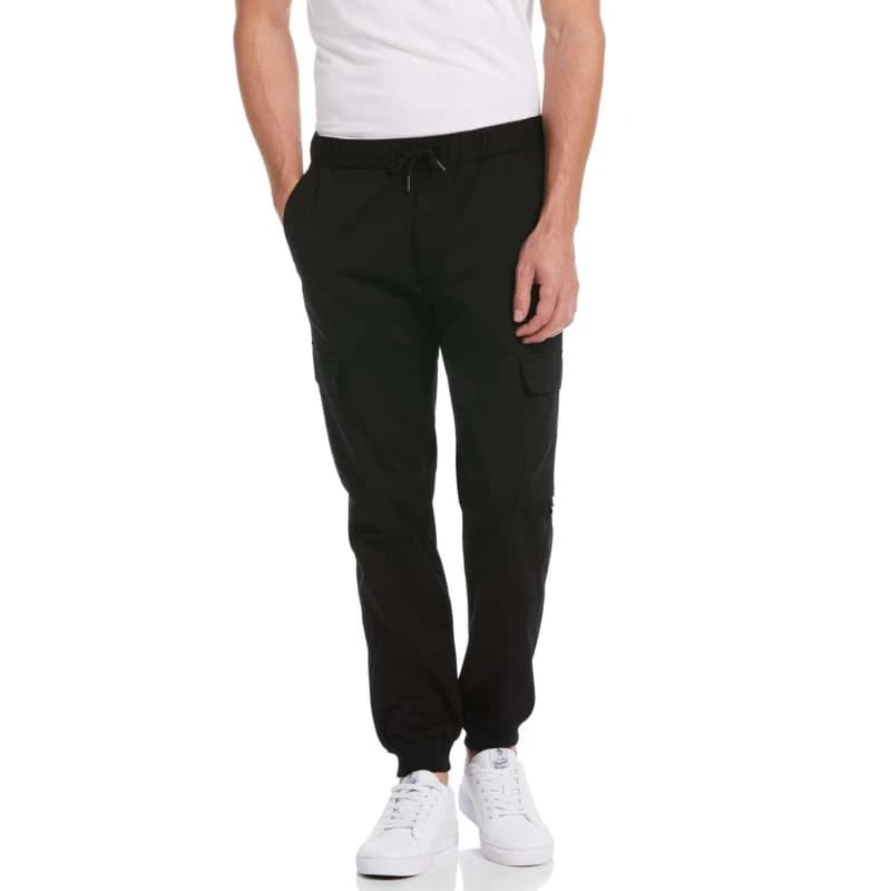 Original Penguin Tapered Fit Drawstring Cargo Pants - Black M