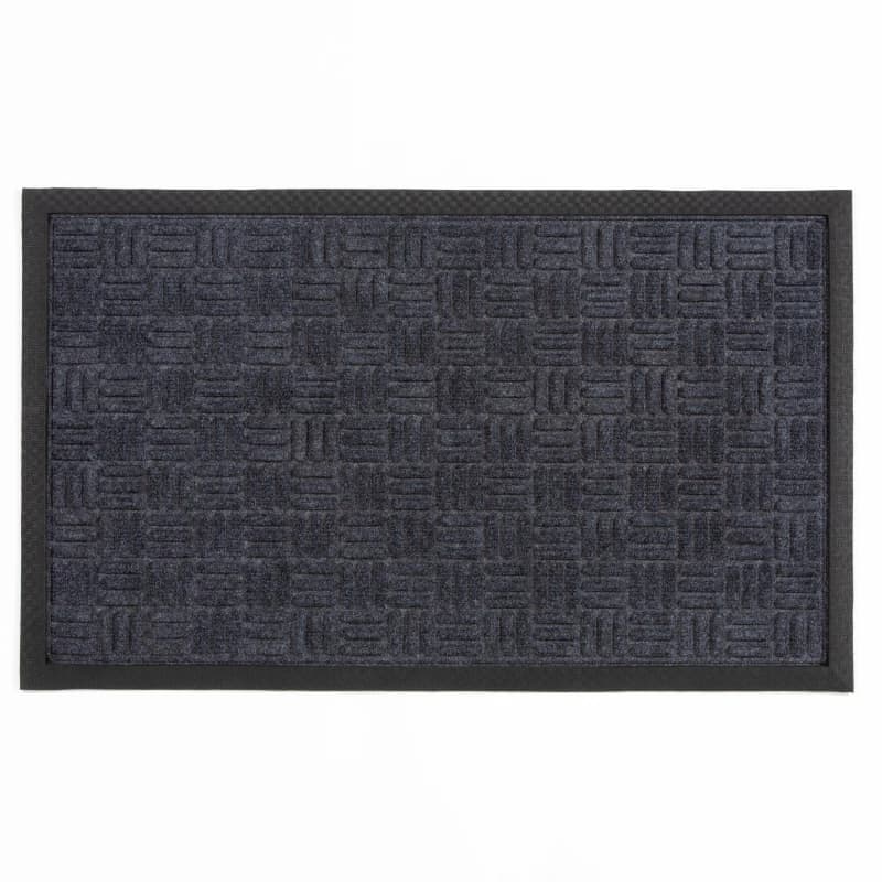 Esselle Millbrook Backed Polypropylene Mat Cross Embossed Mat Grey unisex