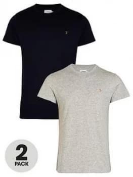 Farah T-Shirt (2 Pack) - Grey/Navy