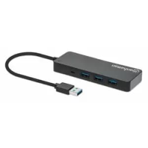Manhattan 168403 USB 3.0 hub Black
