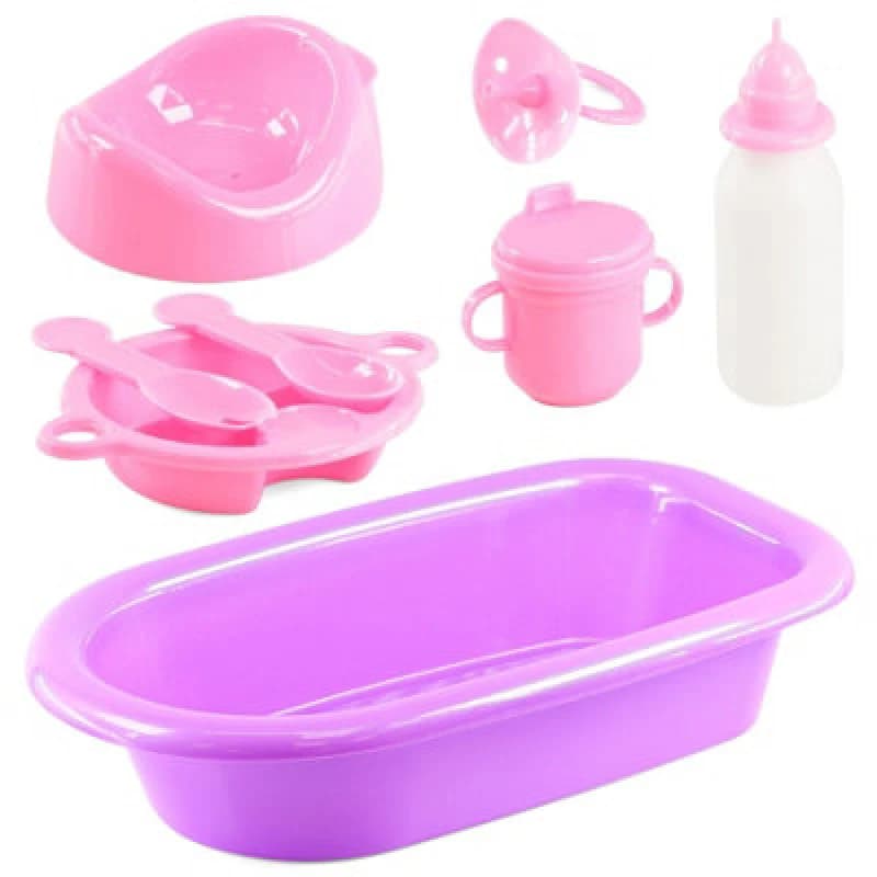 Kandytoys Baby Doll with Bath Set - Multi Multi One Size