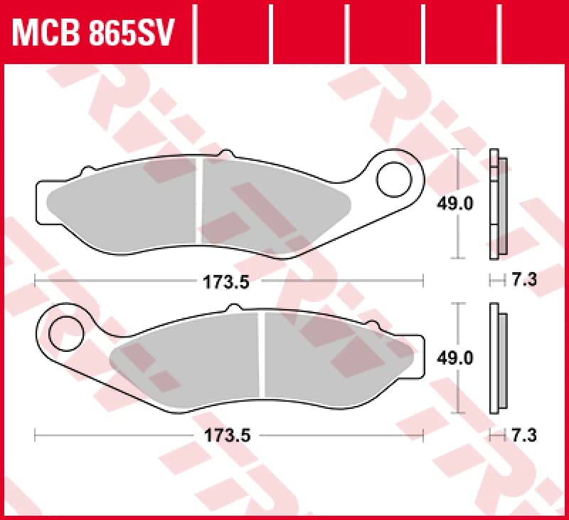 TRW Lucas Sintered lining MCB865SV