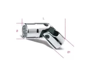 Beta Tools 910B/SN 3/8" Square Drive Bi-Hex Swivel End Socket 12mm 009100232