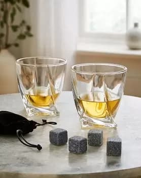 Set of 2 Twisted Glasses