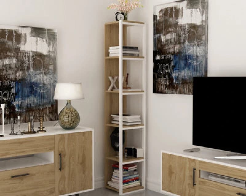 Decorotika Texas 5-tier Bookcase Shelving Unit White