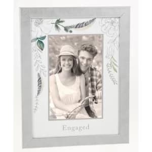 Floral Foil Frame Engaged