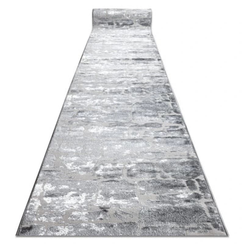 RugsX Runner Structural Mefe 6184 Two Levels Of Fleece Dark Grey 80 Cm 80X100 Cm