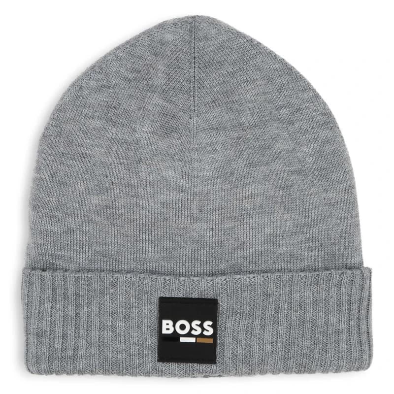 Boss Small Logo Beanie Juniors - Grey Grey Infant