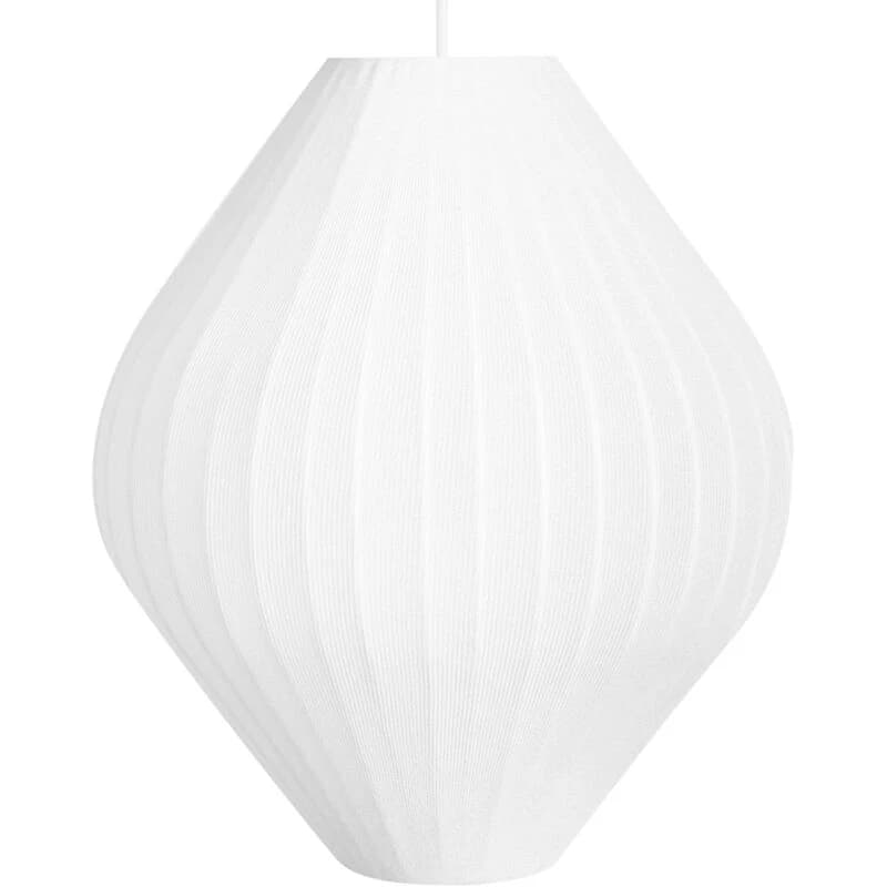 Beliani Pendant Lamp Alme Fabric White
