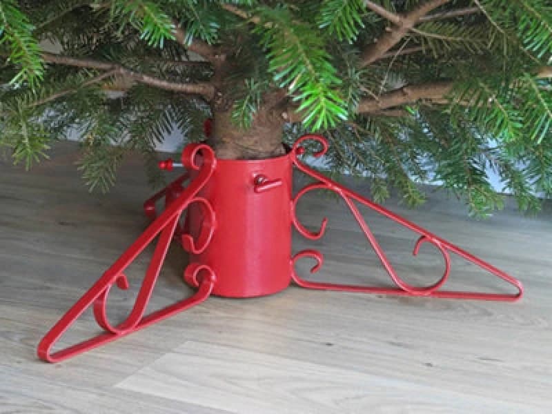 Garden Pride Scrolled Christmas Tree Stand - Red - 5" Diameter