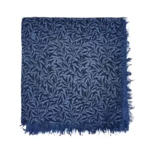 William Morris Acanthus/Pimpernel Woven Throw, Woad Blue