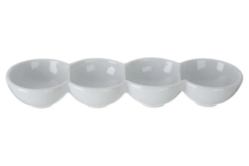 Premier Housewares 4 Section Snack Dish White