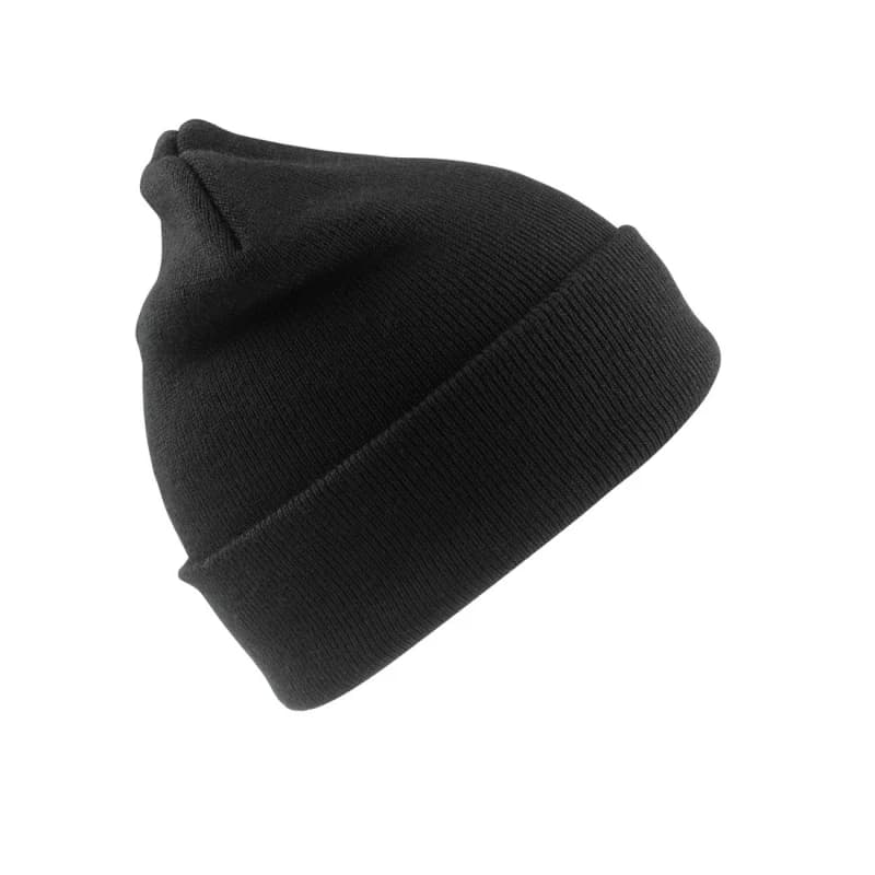 Result Wool Ski Hat in Black Unisex One Size