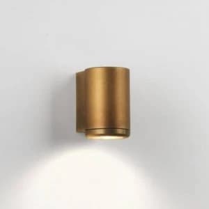 1 Light Outdoor Wall Downlight Antique Brass IP44, GU10