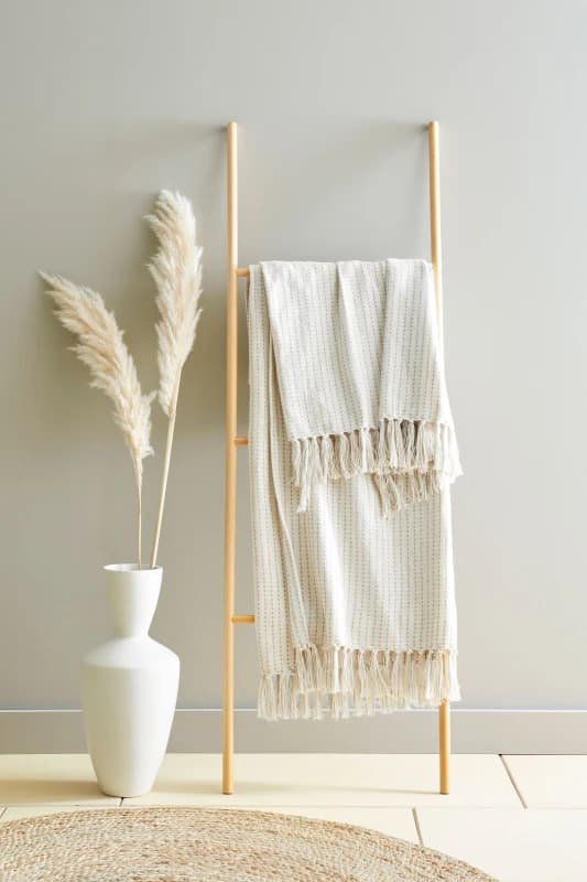 Drift Quinn Cotton 130cmx180cm Throw Cream