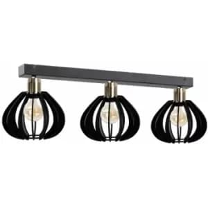 Keter Gemma Ceiling Spotlight Bar Black, Gold, 60cm, 3x E27