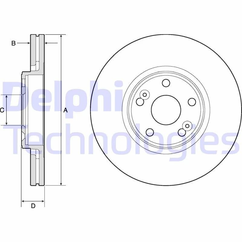 DELPHI Brake disc DELPHI BG4746C