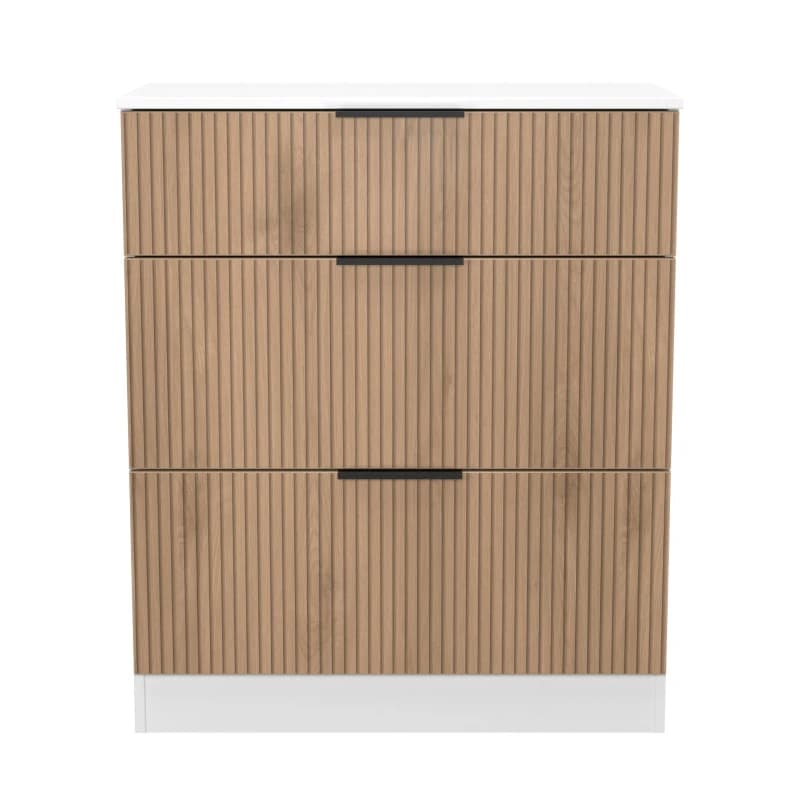 Welcome Furniture Ready Assembled Java 3 Drawer Deep Chest, White JAV049SEWM