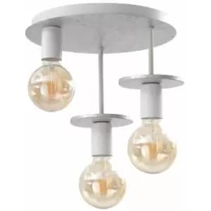 Keter Saturn Multi Arm Semi Flush Ceiling Light Silver, 30cm, 3x E27