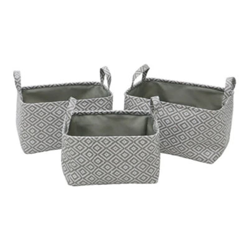 JVL Argyle Foldable Square Paper Storage - JVL 13-403