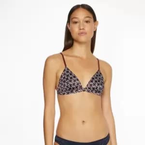 Printed Satin Triangle Bra