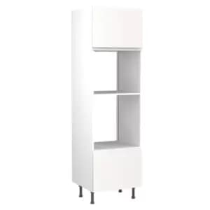 Image of KitchenKIT J-Pull 60cm Oven and Microwave Unit - Gloss White