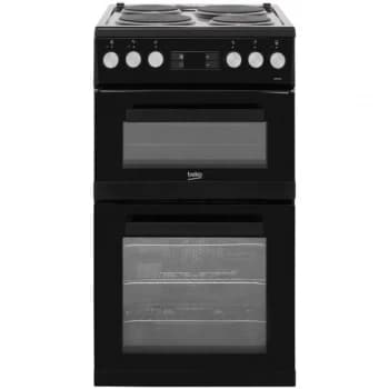Image of Beko KDV555AK Double Oven Solid Plate Hob Electric Cooker
