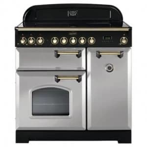 Image of Rangemaster 114700 90cm CLASSIC DELUXE Induction Royal Pearl Brass