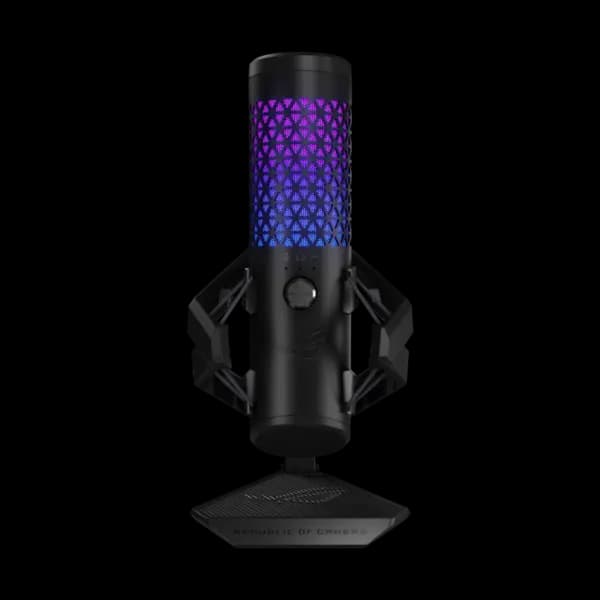 Image of ASUS ROG Carnyx USB Gaming Microphone with Built-In Pop Filter - USB, Aura Sync RGB - Black - 90YH03Z0-BAUA00