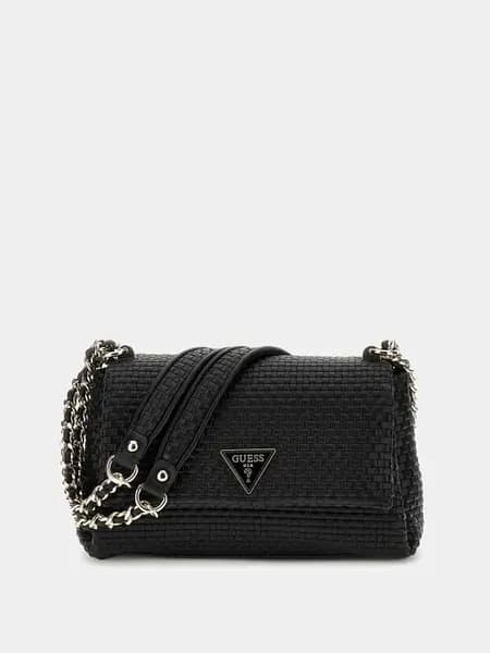 Image of Guess Etel Woven Mini Crossbody Bag 14933841 Black