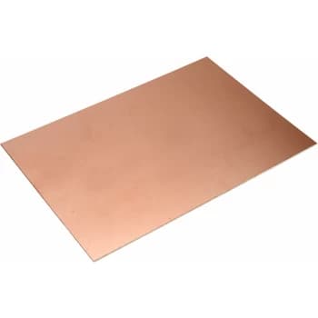 Image of 341018 Copper Clad Single Sided FR4 Fibre Glass 233.4 x 160mm - R-tech