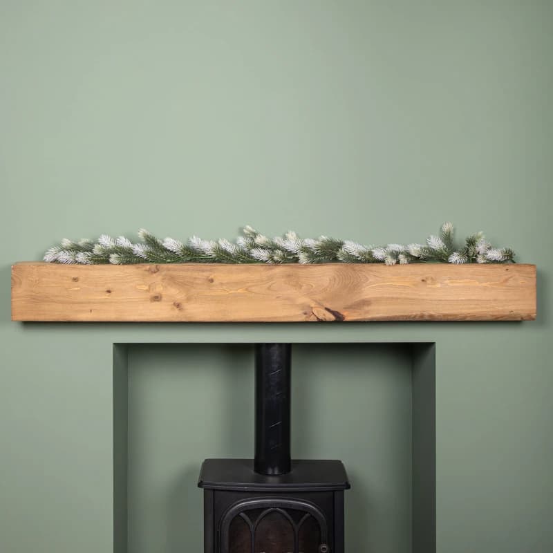 Image of 1.57m Plain Green Foliage Christmas Garland Decoration