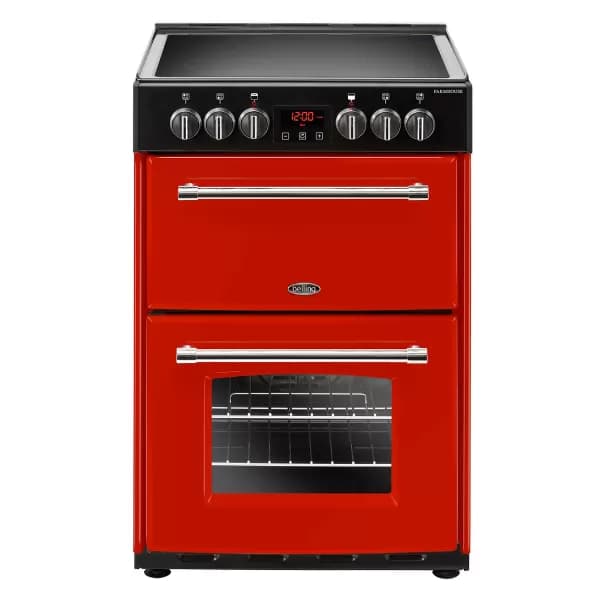 Image of Belling Farmhouse60E 60cm Electric Cooker with Ceramic Hob - Hot Jalapeno - A/A Rated