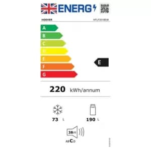 Image of Hoover HFLF3518EW 263L Integrated Low Frost Fridge Freezer