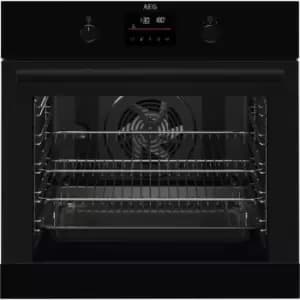 Image of AEG BEB335061B Built In Electric Single Oven - Black - A+ Rated