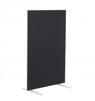 Image of 1200W X 1600H Upholstered Floor Standing Screen Straight - Black