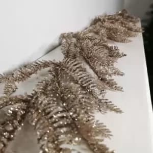 Image of 1.6m Light Champagne Glitter Fir Christmas Garland Decoration