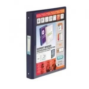 Image of Elba A4 25mm 4 O Ring PVC Ring Binder with Clear Front Pocket Black Pack of 10