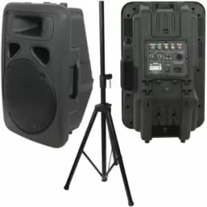 Image of 400W 15' Active Karaoke Speaker & Heavy Duty dj pa Stand Moulded Amp System