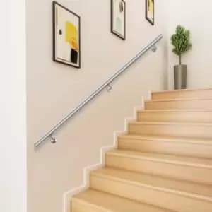 Image of VEVOR Stair Handrail 5ft Stair Rail Stainless Steel Modern Handrails for Stairs 200lbs Capacity Indoor Handrail for Stairs Wall Mounted Stairway Raili