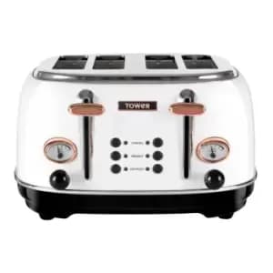 Image of Tower T20017W Bottega 4 Slice Toaster